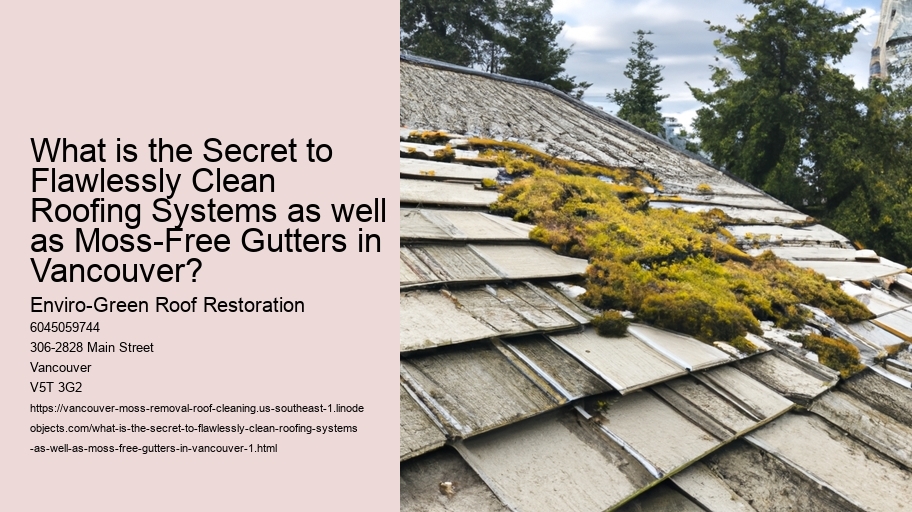 What is the Secret to Flawlessly Clean Roofing Systems as well as Moss-Free Gutters in Vancouver?